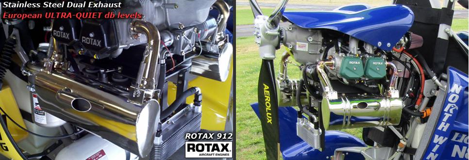 Ultra-quiet Dual Exhaust for ROTAX 912